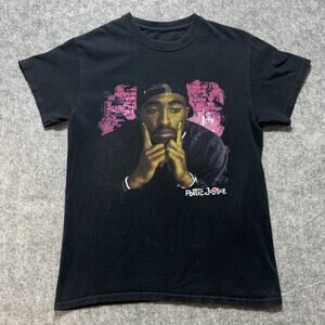 Vintage Poetic Justice Shirt Womens Medium Black Tupac Movie Rap Tee Hip Hop 90s